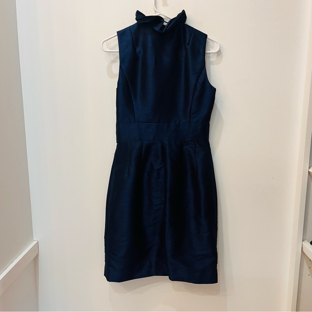 ALFRED SUNG Navy Halter Dress - Picture 4 of 7